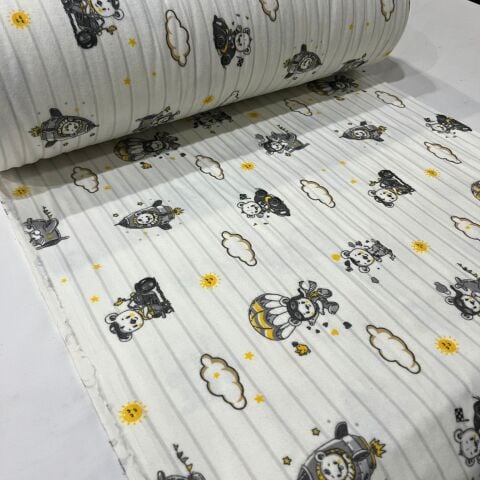 Sarı Maceracı Ayı Pazen Kumaş