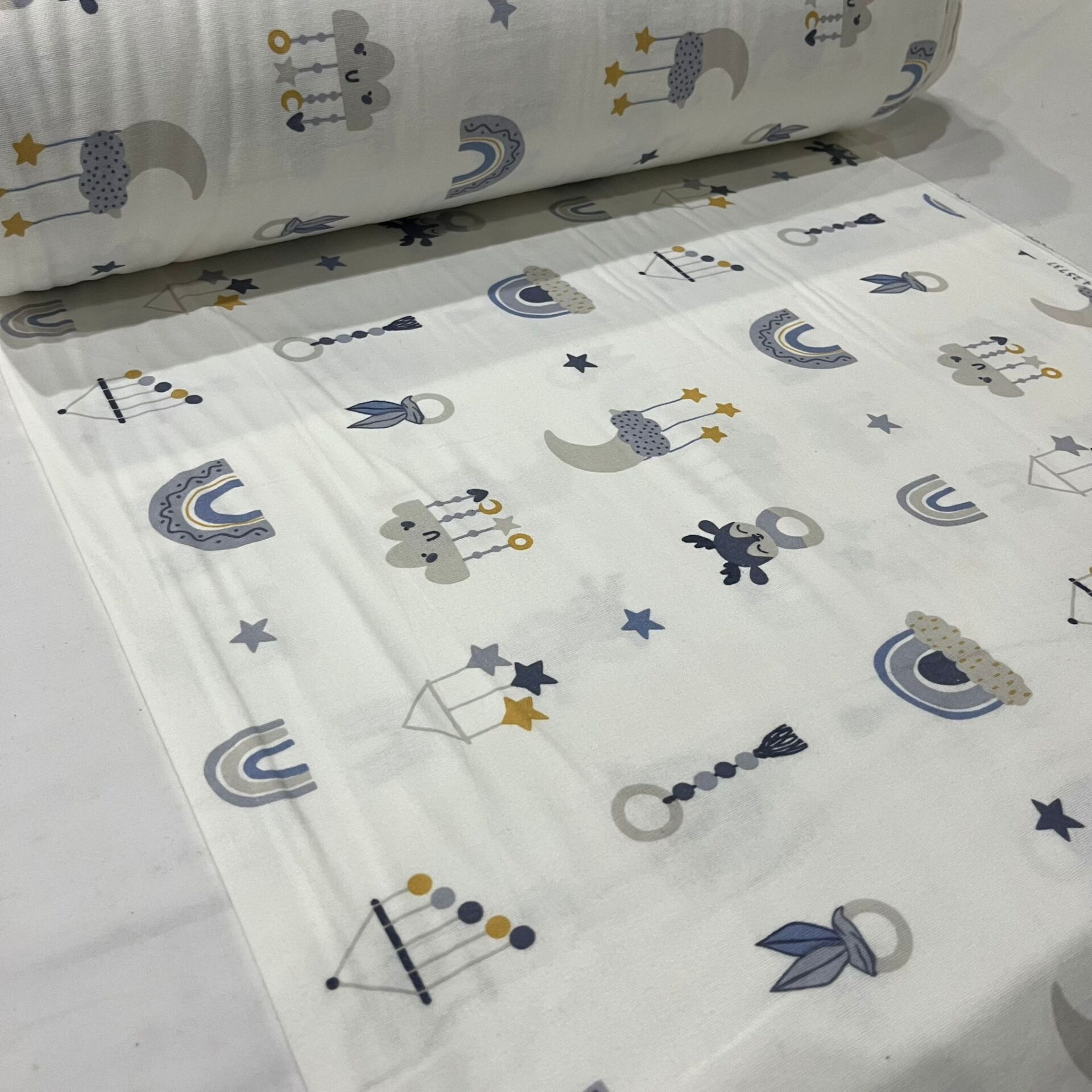 Mavi Masal Dünyası Pazen Kumaş