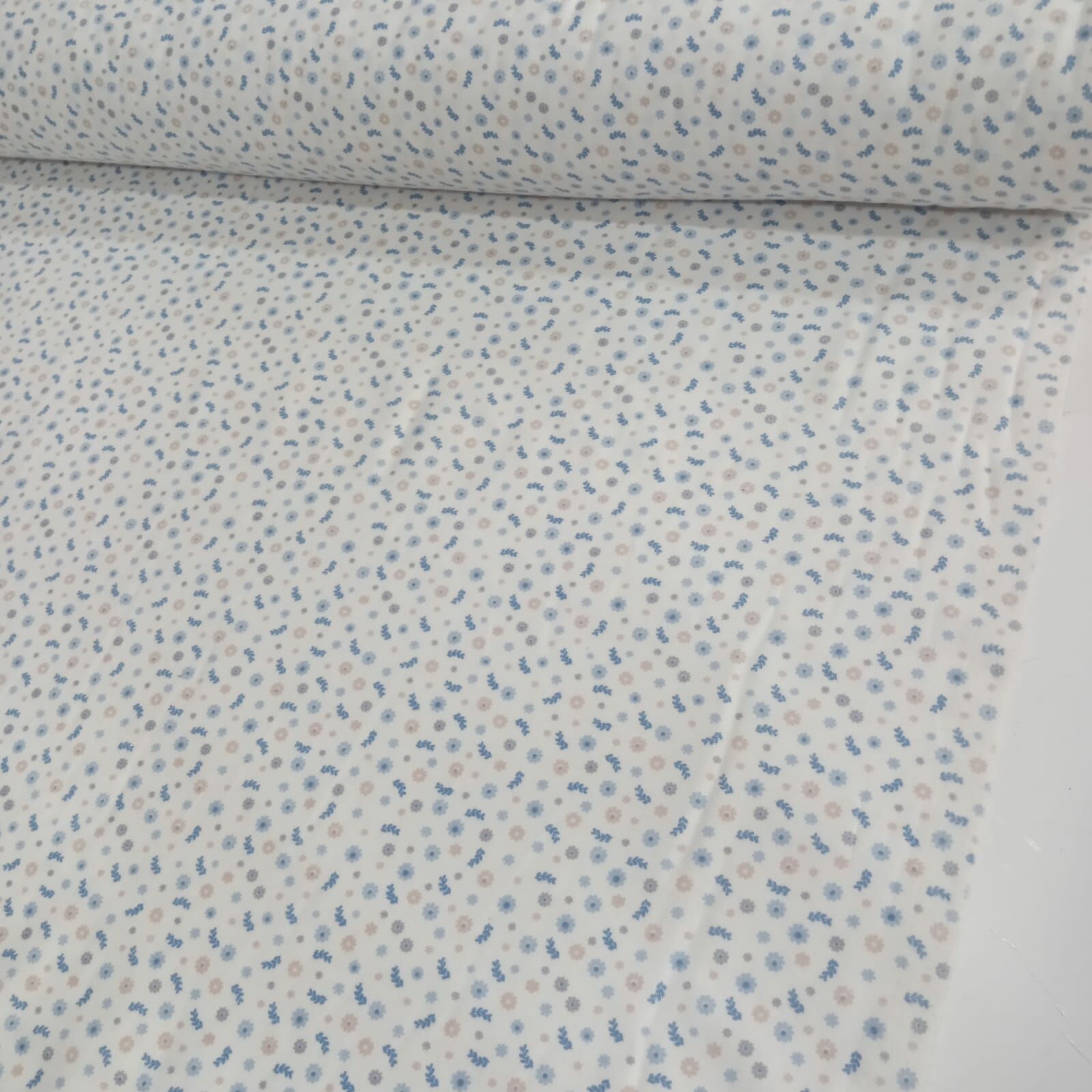 Mavi Minik Zambak Divitin Kumaş