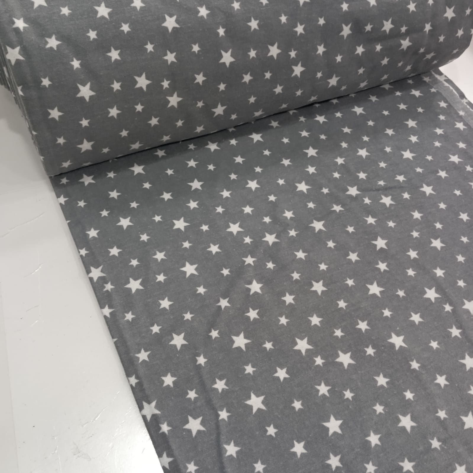 Gri Yıldızlar Pazen Kumaş
