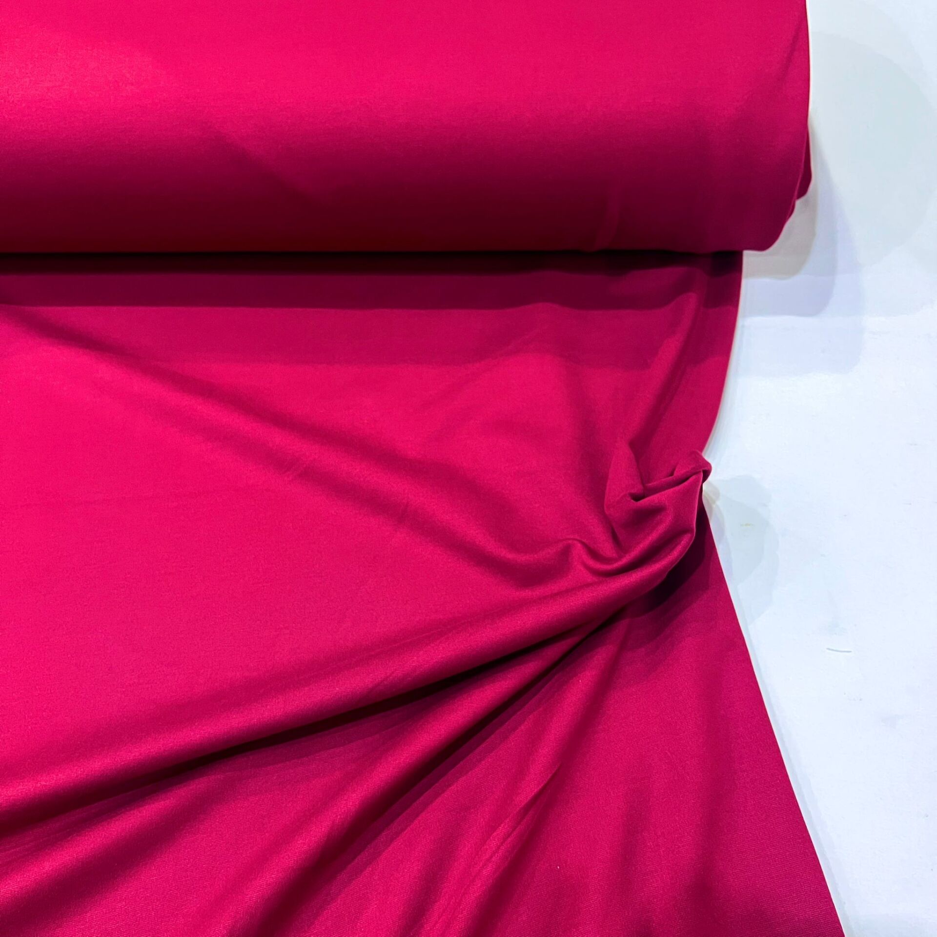 Bordo Çelik Jarse Likralı Penye Kumaş