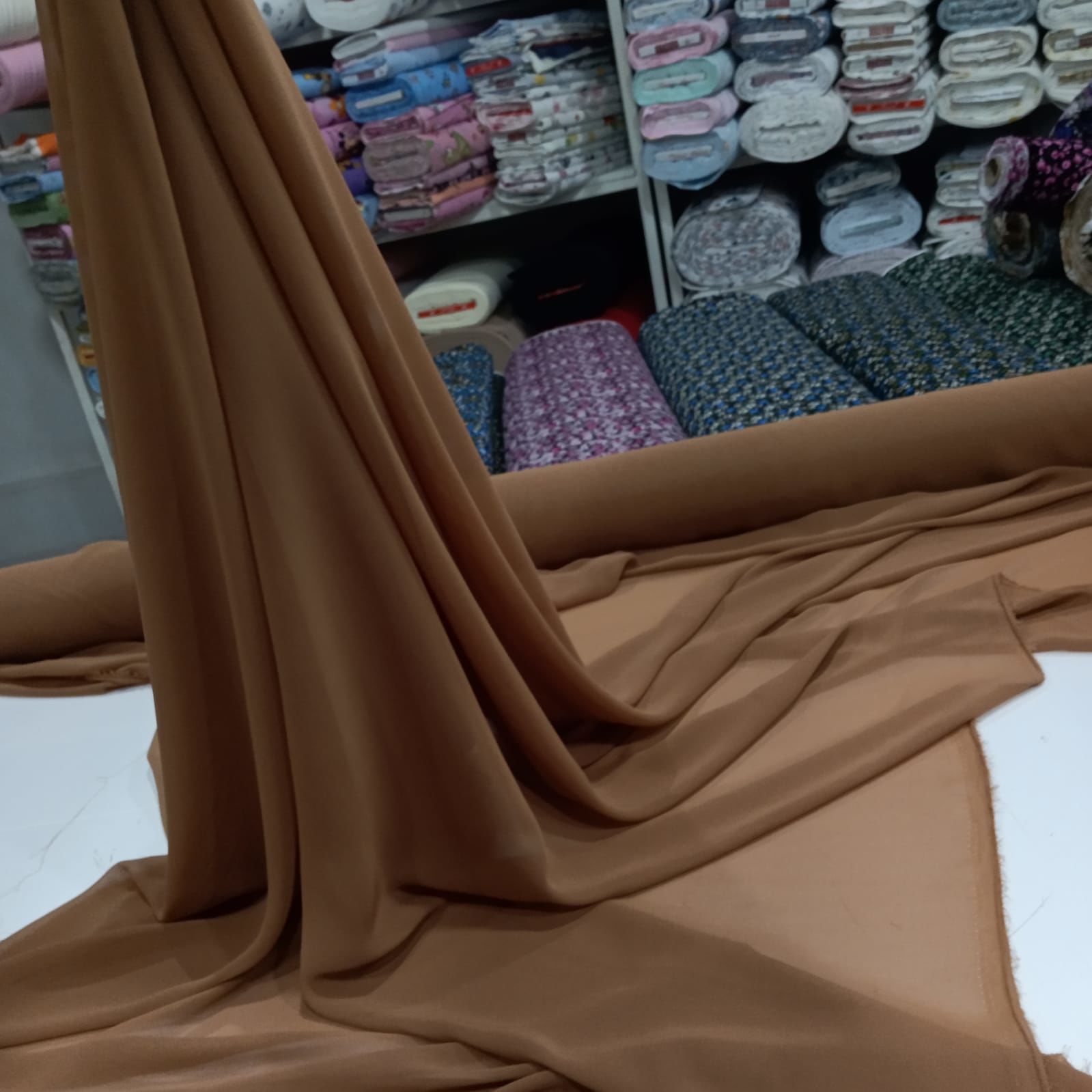 Tarçın Şifon Kumaş