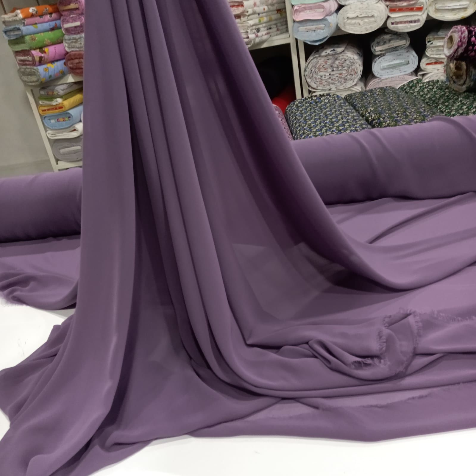 Menekşe Şifon Kumaş