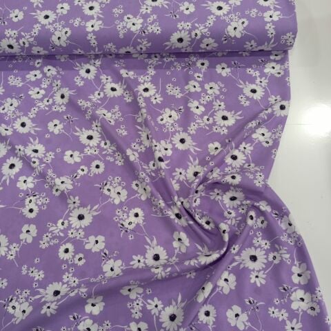 Lila Bahar Viskon Kumaş