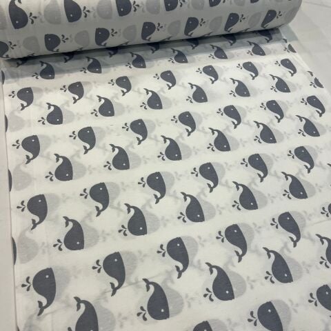 Minik Balina Poplin Kumaş