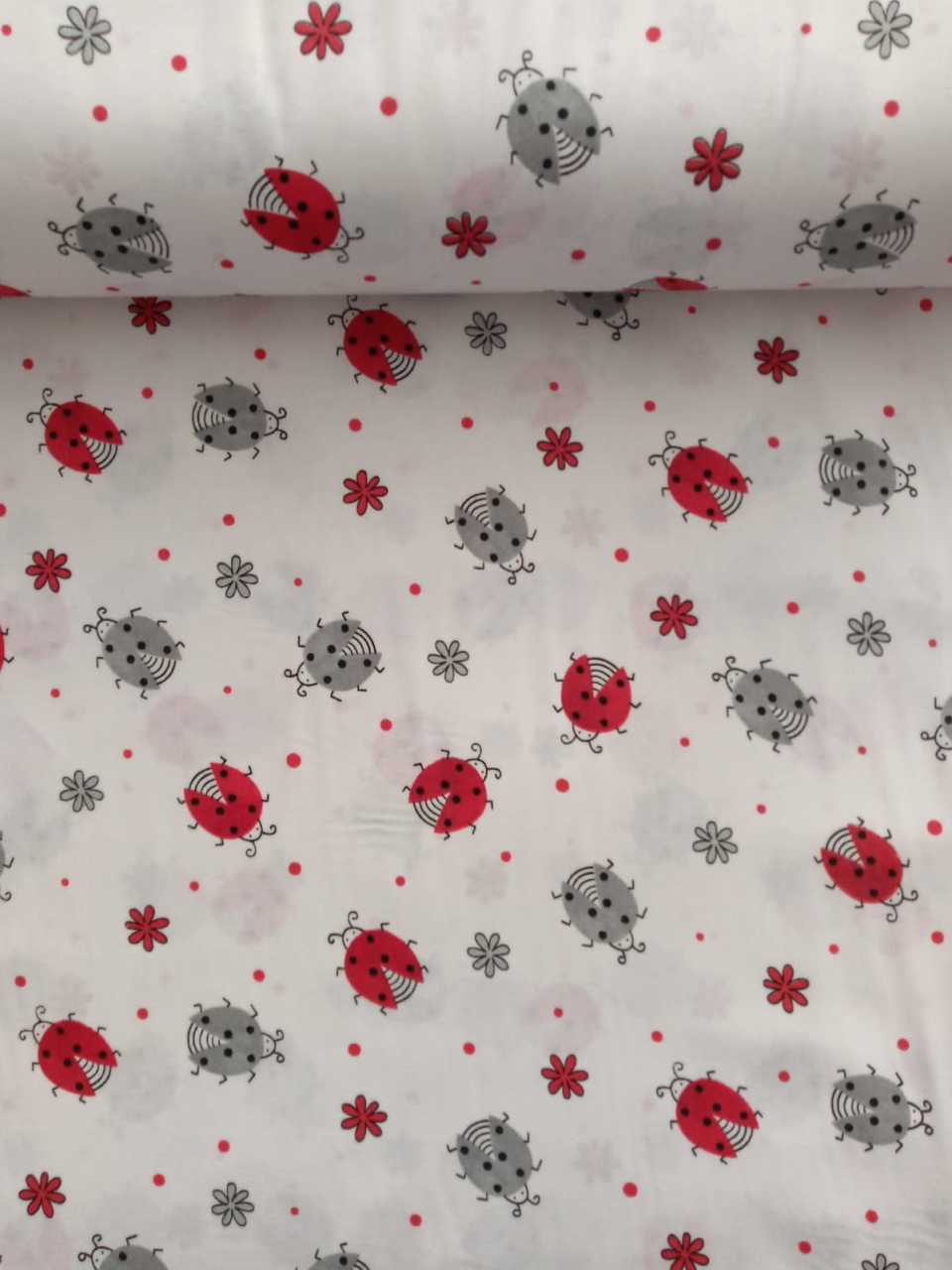 Uğur Böceği Poplin Kumaş