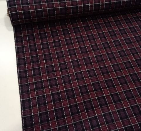Bordo Kareli Şanel Kumaş