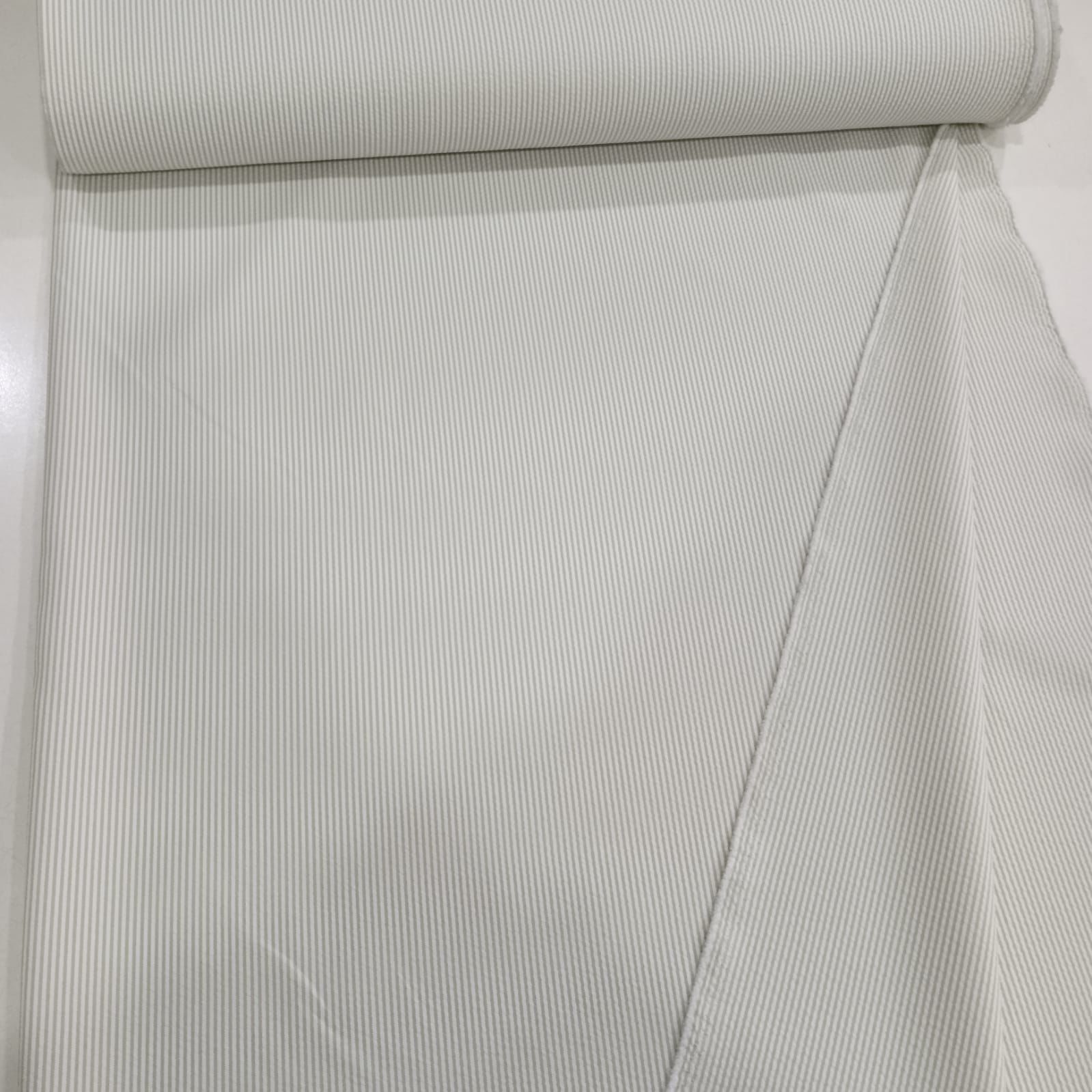 Yeşil Çizgili Kabartma(Gofre) Kumaş