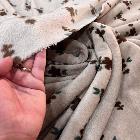 Kahverengi Menekşe Toscana Peluş Kumaş