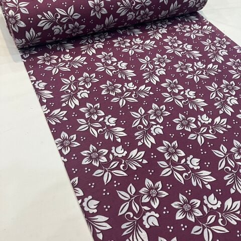Mürdüm Zambak Poplin Kumaş