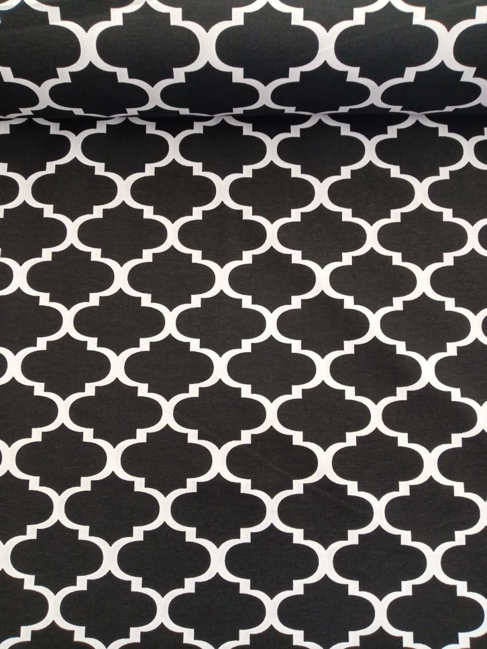 Siyah Damask Duck Keten