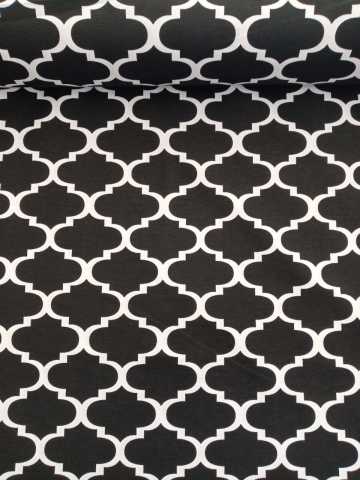 Siyah Damask Duck Keten
