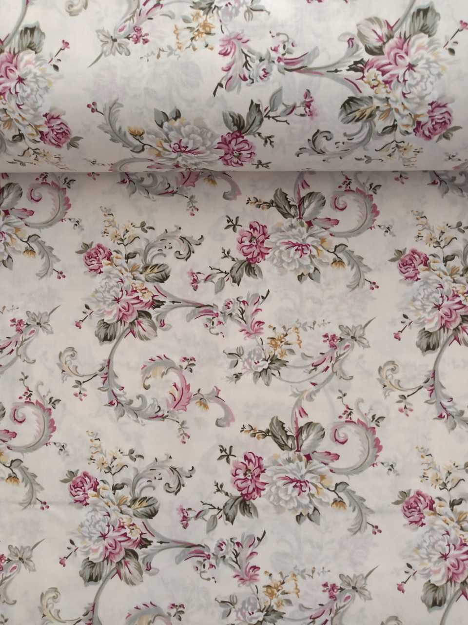 Sarmaşık Güller Poplin Pembe