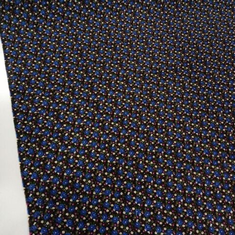 Mavi Minik Çiçekler Divitin(Pazen) Kumaş