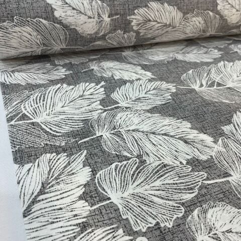 Gri Panama Döşemelik Duck Keten Kumaş (en 215 cm)