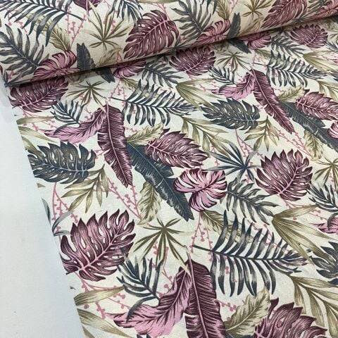 Renkli Panama Döşemelik Duck Keten Kumaş (en 215 cm)