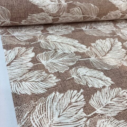 Kahve Panama Döşemelik Duck Keten Kumaş (en 215 cm)