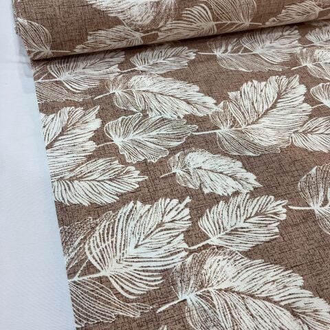Kahve Panama Döşemelik Duck Keten Kumaş (en 215 cm)