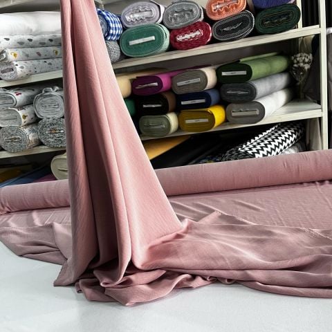 Pudra Pembe İthal Keten Aerobin (Ayrobin) Kumaş