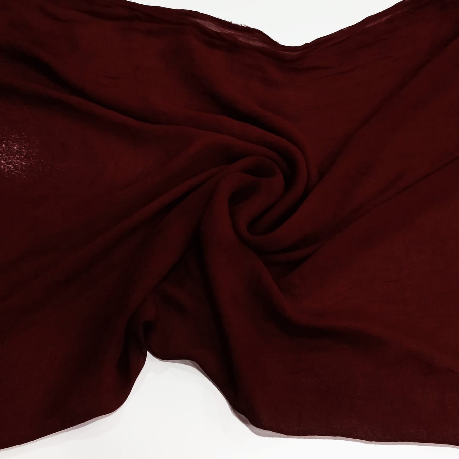 Bordo Bürümcük (Krinkıl) Şifon Kumaş