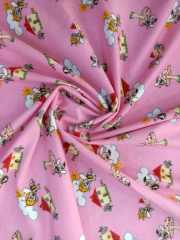 Pembe Neşeli Arılar Pazen Kumaş