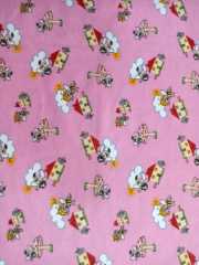 Pembe Neşeli Arılar Pazen Kumaş