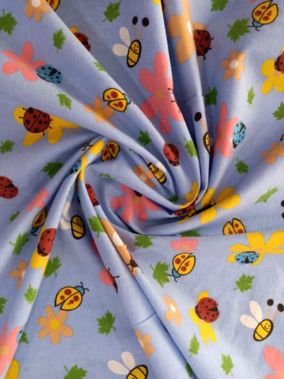 Uğur Böceği Pazen Kumaş Mavi