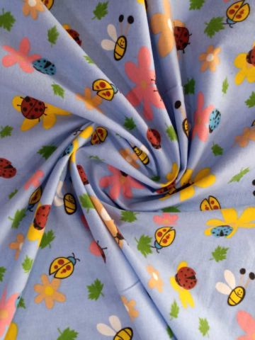 Uğur Böceği Pazen Kumaş Mavi