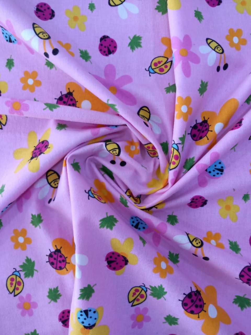 Uğur Böceği Pazen Kumaş Pembe