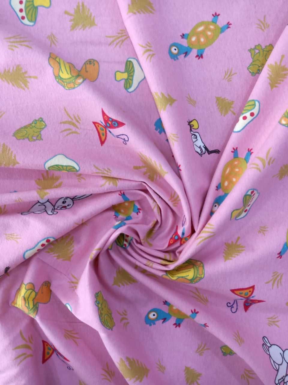 Kaplumbağa Tavşan Pazen Kumaş Pembe