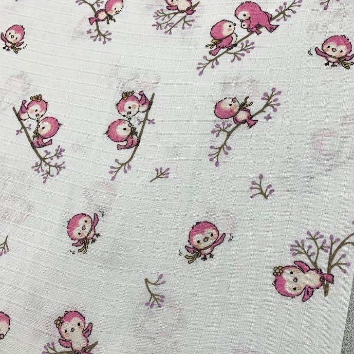 Pembe Kuşlar Müslin Bezi