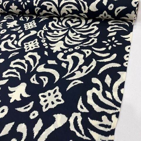 Koyu Lacivert Sahara Viskon Kumaş