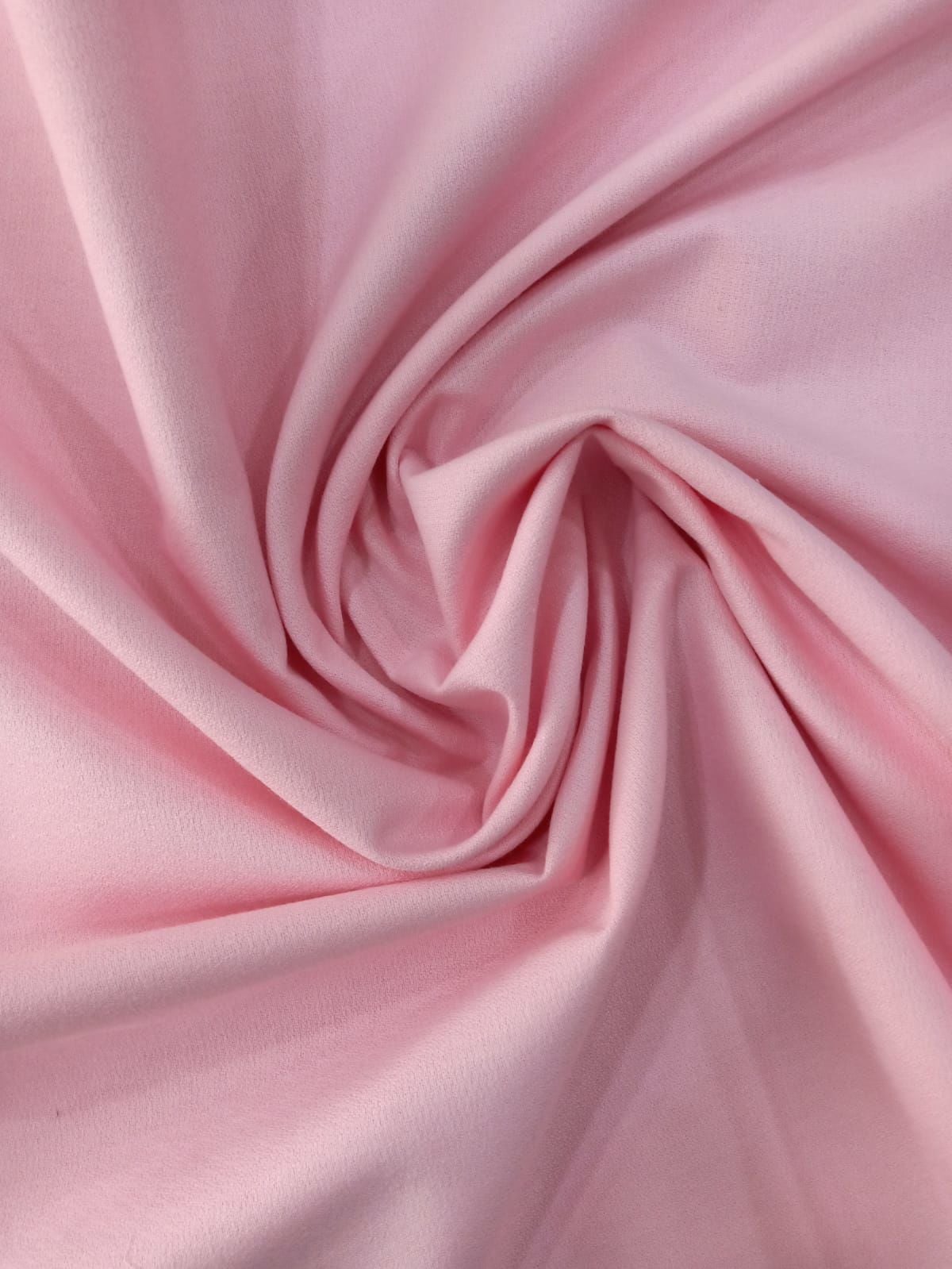 Düz Renk Kumlu Keten Kumaş Pembe