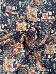 Kare ve Çiçek Şifon Kumaş