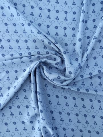 Mavi Bürümcük Krinkıl Şifon Kumaş Mavi