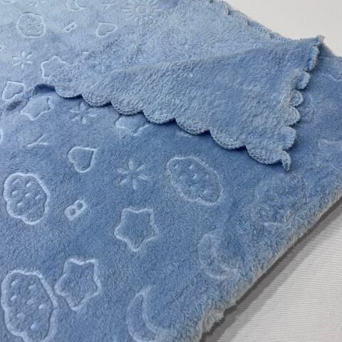 Mavi Welsoft Havlu Bebek Battaniyesi