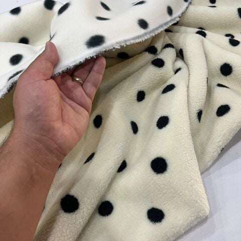 Puantiye Teddy Peluş Kumaş