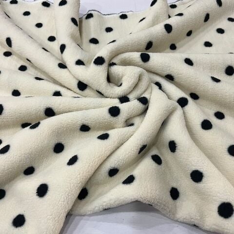 Puantiye Teddy Peluş Kumaş