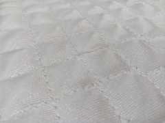 Krem Saten Dikişli Kapitone Kumaş