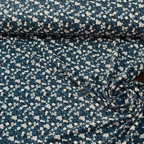 Mint Mini Papatya Viskon Kumaş