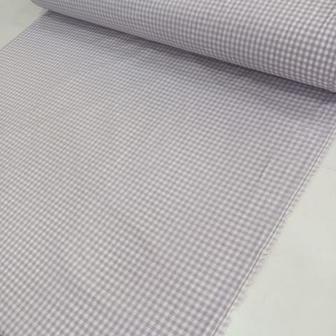 Lila Küçük Pötikare Zefir Kumaş