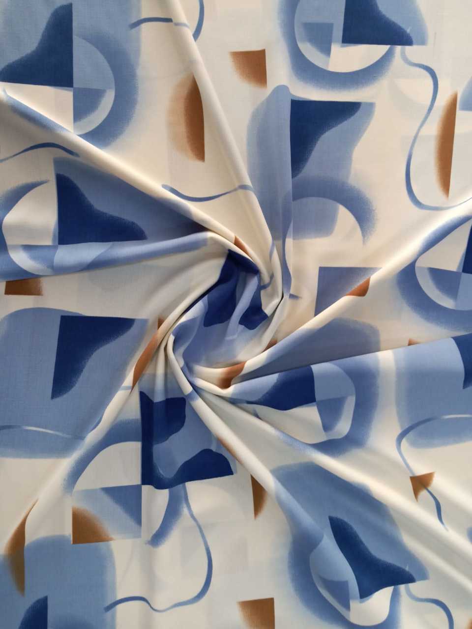 Geometrik Liza Kumaş Mavi