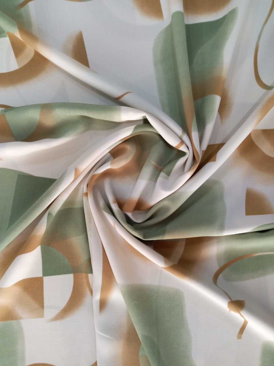 Geometrik Liza Kumaş Yeşil