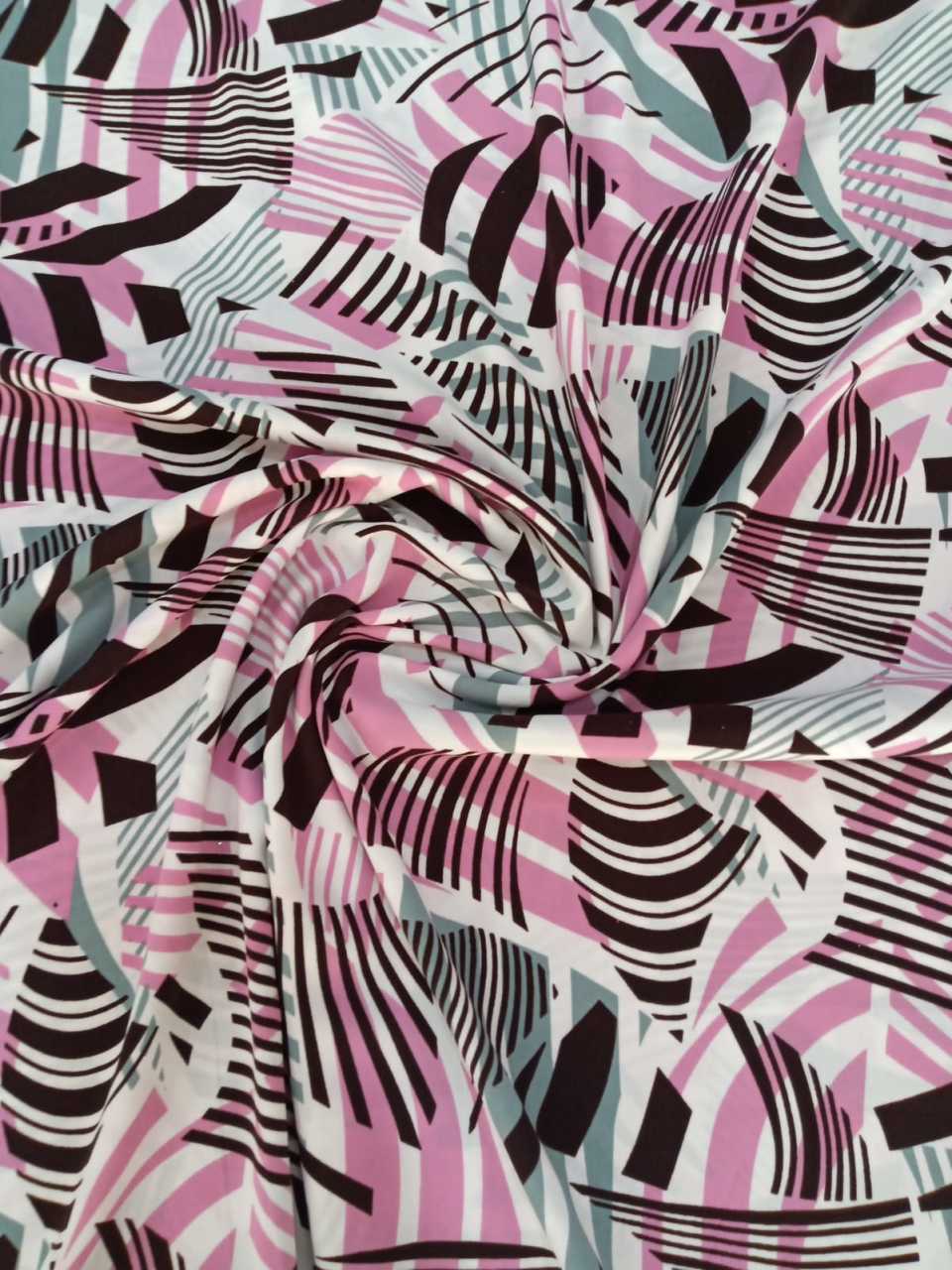 Çizgiler Liza Kumaş Pudra Pembe