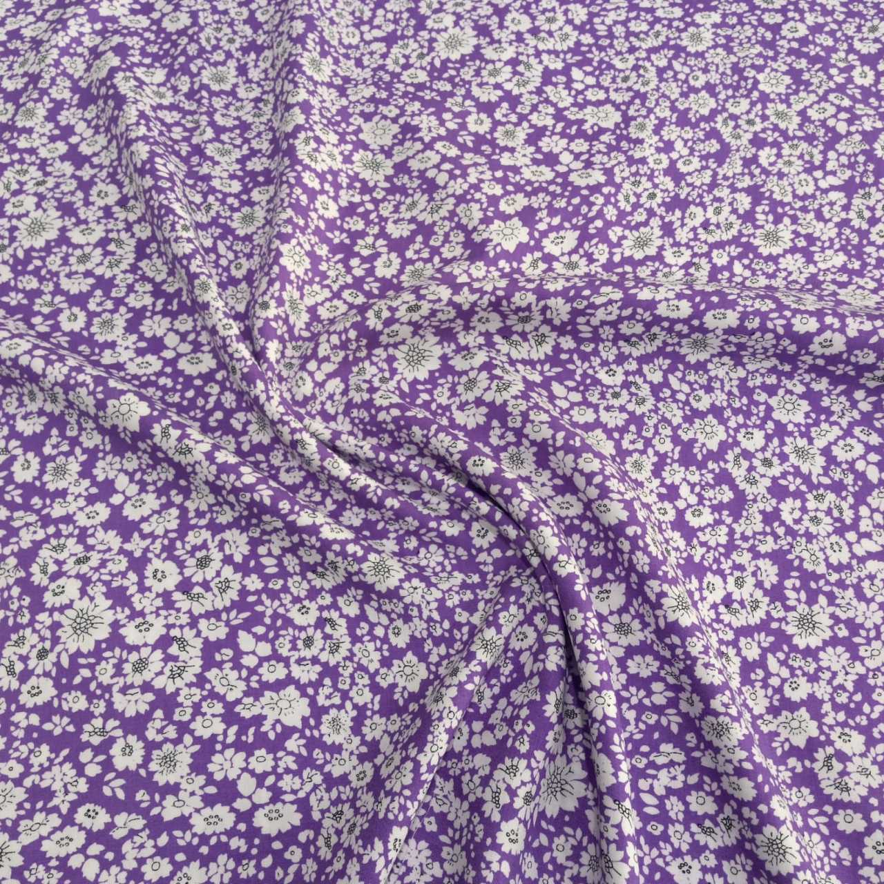 Sabah Çiçeği Viskon Kumaş Lila