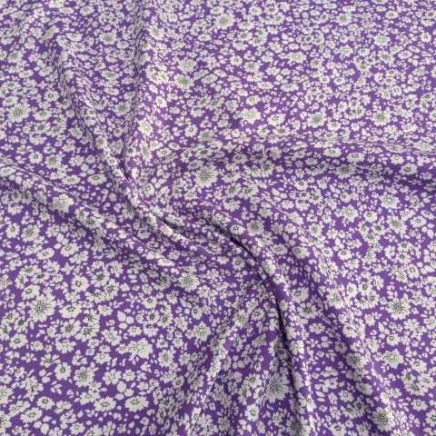 Sabah Çiçeği Viskon Kumaş Lila
