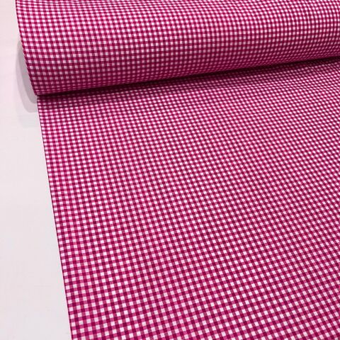 Fuşya Küçük Pötikare Zefir Kumaş