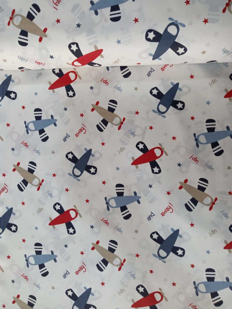 Uçaklar Poplin Kumaş