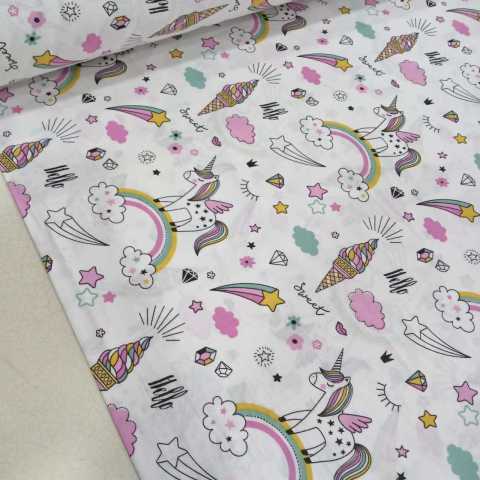 Unicorn Pembe Poplin