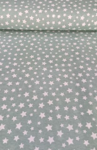 Yıldızlar Poplin Kumaş Su Yeşili